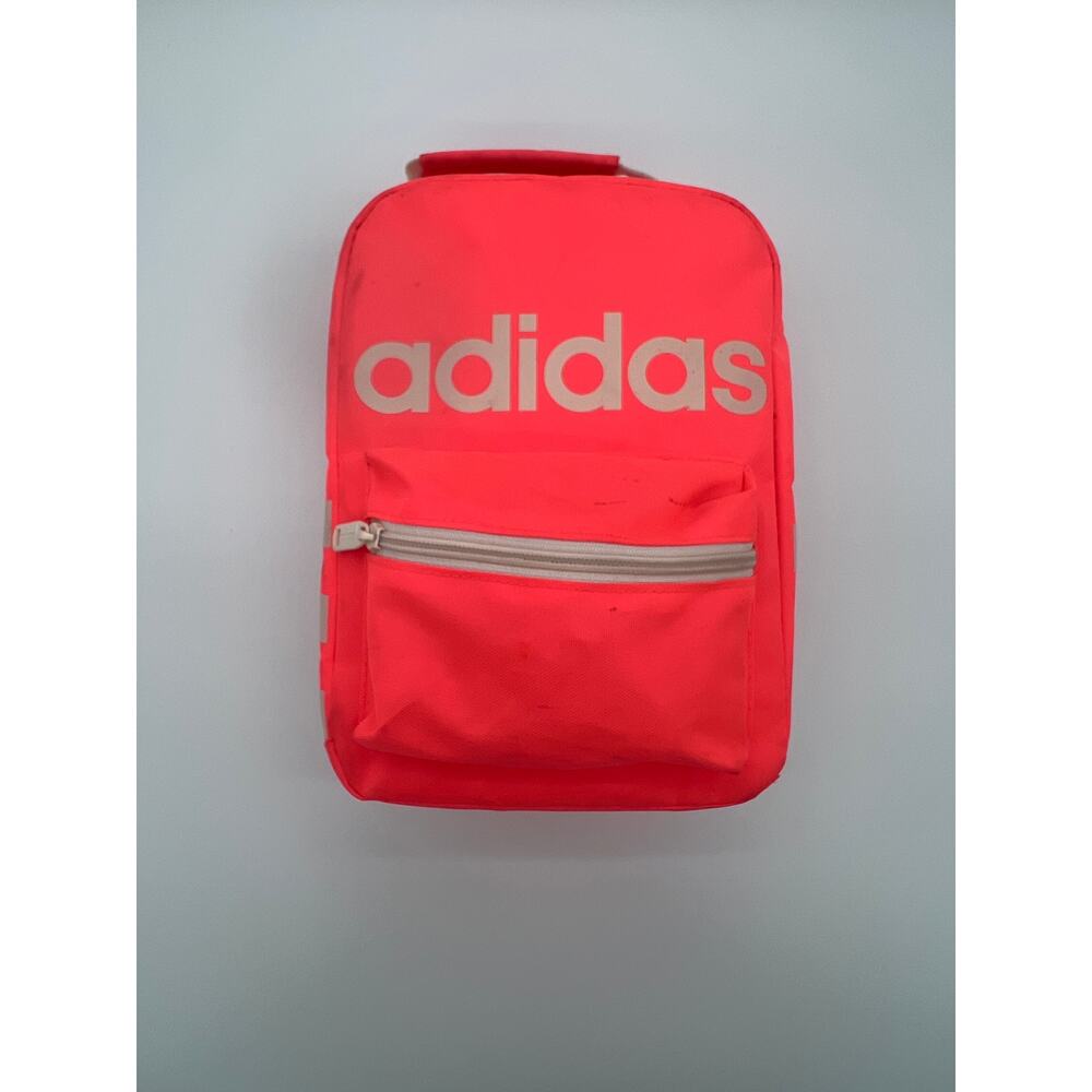 ADIDAS Santiago Lunch Bag neon pink/signal pink color w/ beige logo & accents